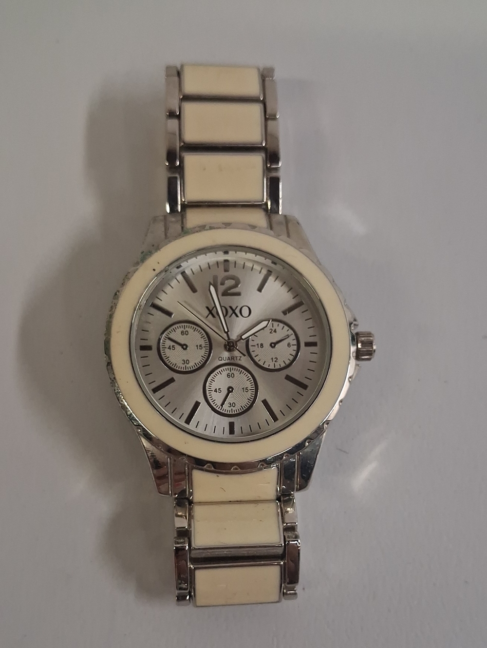 XOXO Ivory and Silver Women's Watch